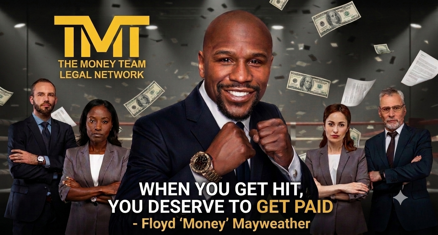 The Money Team Legal Network — when you get hit, you deserve to get paid